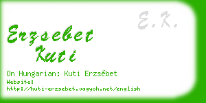 erzsebet kuti business card