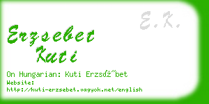 erzsebet kuti business card